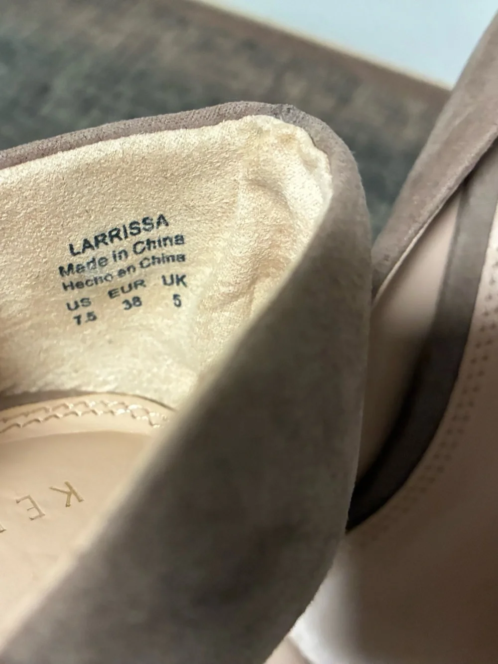 Kelly & Katie Larissa Women’s 7.5 Taupe Suede Look High Heel Pumps Career
